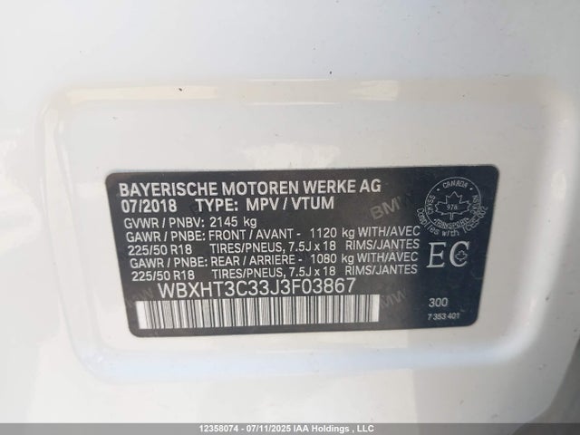 WBXHT3C33J3F03867 BMW X1