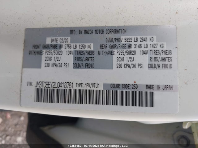 JM3TCBEY2L0418781 Mazda py turbo