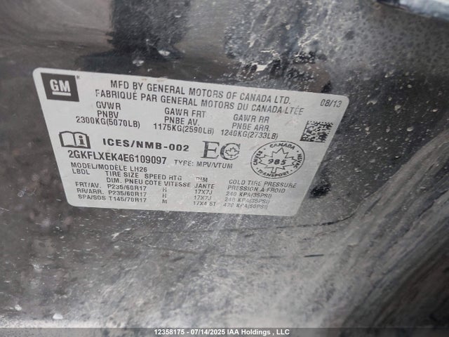 2GKFLXEK4E6109097 GMC Terrain Slt-1