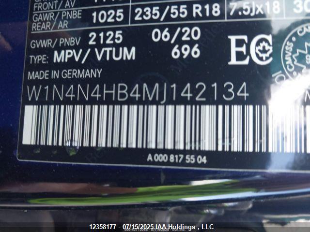 W1N4N4HB4MJ142134 Mercedes-Benz m260
