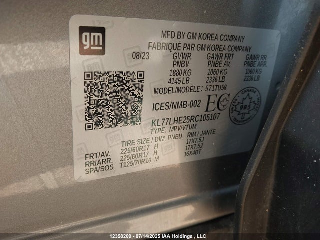 KL77LHE25RC105107 Chevrolet lih