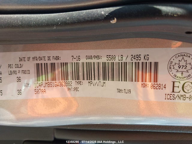 1C4PJMBS1GW363982 Jeep Cherokee