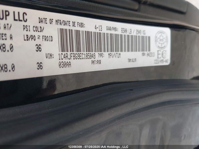 Jeep Grand Cherokee 2014 1C4RJFBG9EC185849 Image 9