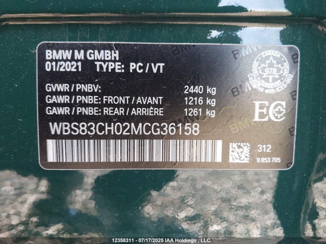 BMW M5 2021 WBS83CH02MCG36158 Image 9