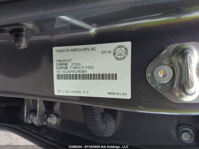 19UUB3F65LA800804 Acura j35y6
