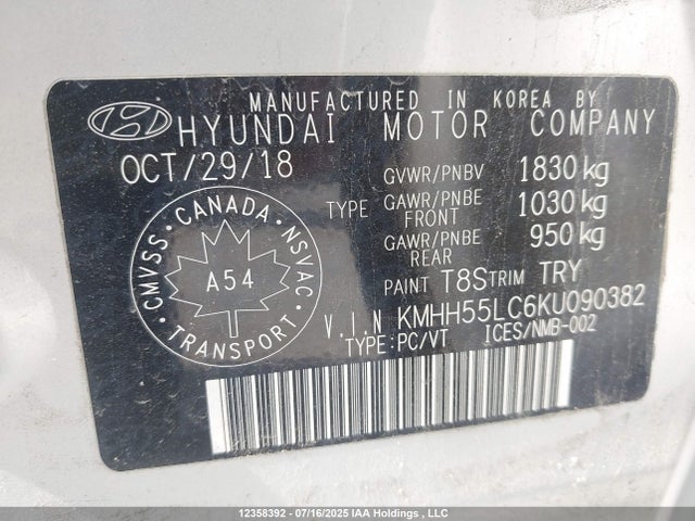 KMHH55LC6KU090382 Hyundai t-gdi gamma