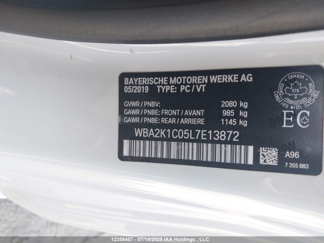 BMW 230I 2020 WBA2K1C05L7E13872 Image 9