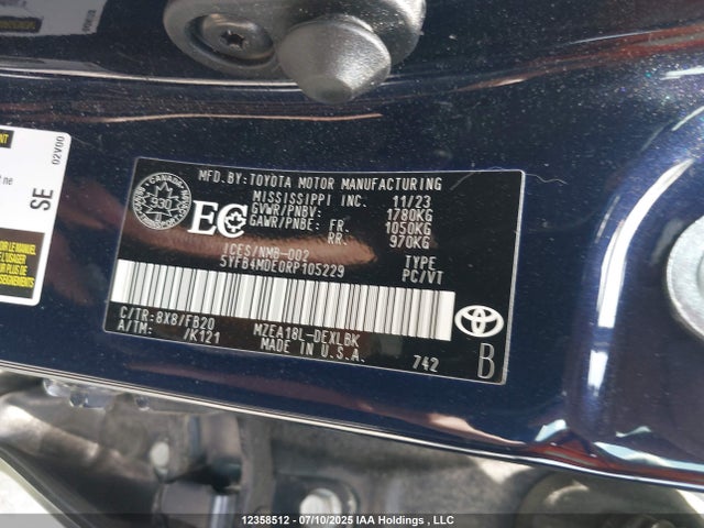5YFB4MDE0RP105229 Toyota m20a-fks