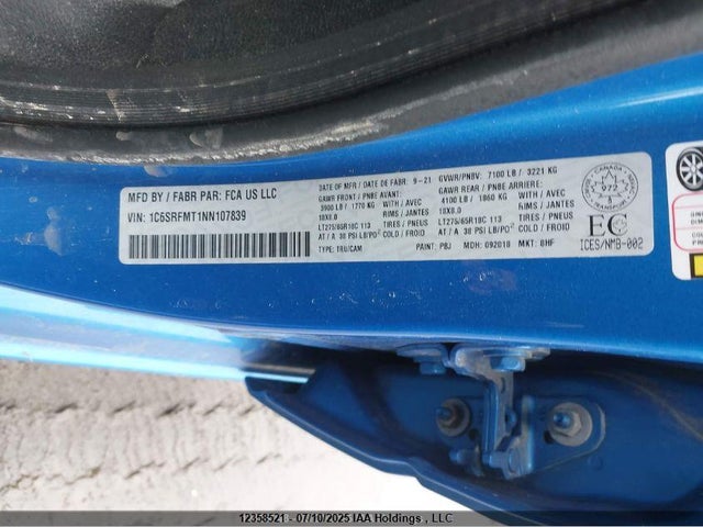 RAM 1500 2022 1C6SRFMT1NN107839 Image 19