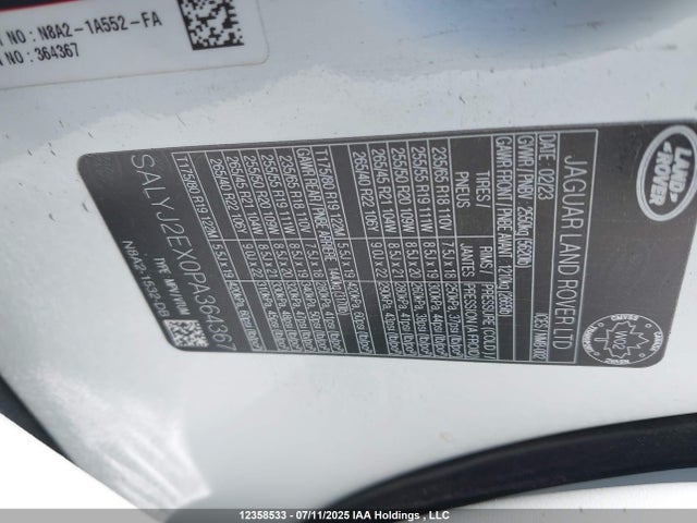 Land Rover aj20-p 2023 SALYJ2EX0PA364367 Image 9
