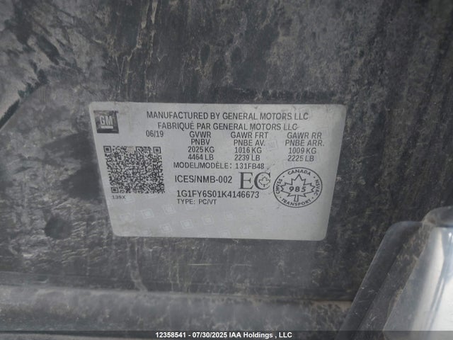 1G1FY6S01K4146673 Chevrolet BOLT EV