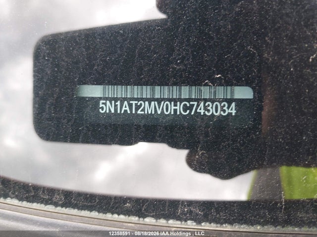 5N1AT2MV0HC743034 Nissan Rogue S/sl Platinum/sv