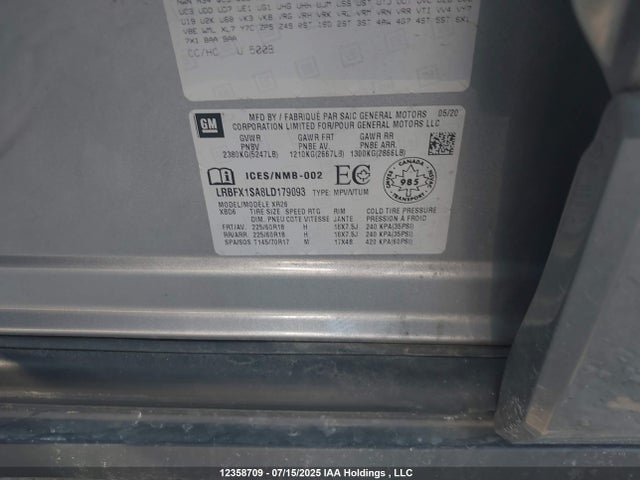 Buick lcv 2020 LRBFX1SA8LD179093 Image 9