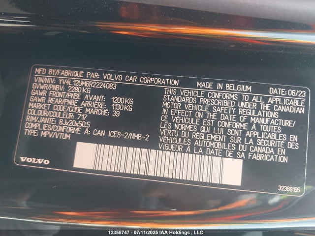YV4L12UM6R2224083 Volvo b4204t