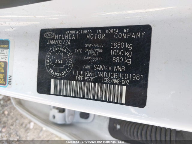 KMHLN4DJ3RU101981 Hyundai gdi kappa