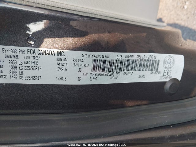 2C4RDGBG3FR722205 Dodge Grand Caravan