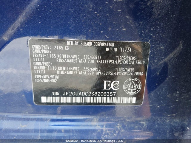 Subaru na 2025 JF2GUADC2S8206357 Image 19