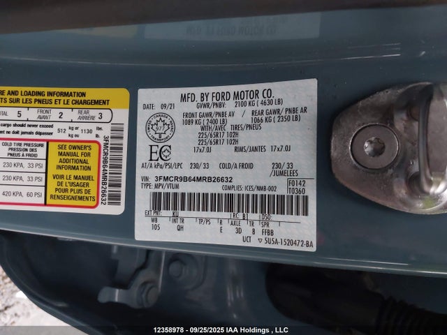 Ford dragon 2021 3FMCR9B64MRB26632 Image 9