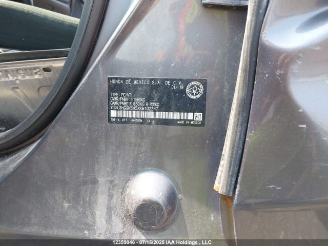 3HGGK5H5XKM102347 Honda l15b1