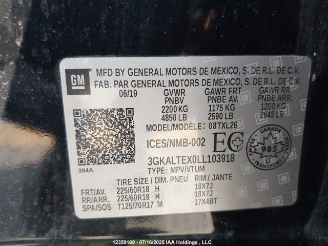 3GKALTEX0LL103918 GMC ltg