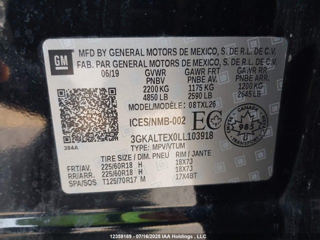 3GKALTEX0LL103918 GMC ltg
