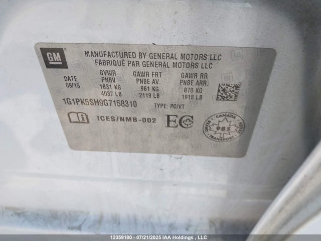 1G1PK5SH9G7158310 Chevrolet luw - e85 max