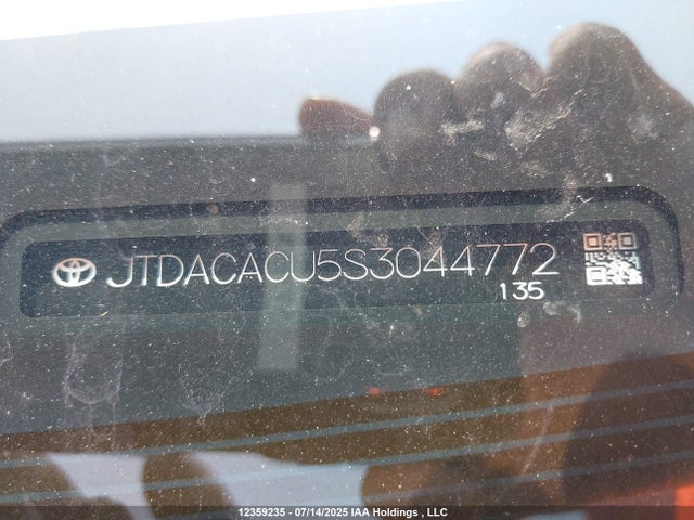 JTDACACU5S3044772 Toyota m20a-fxs
