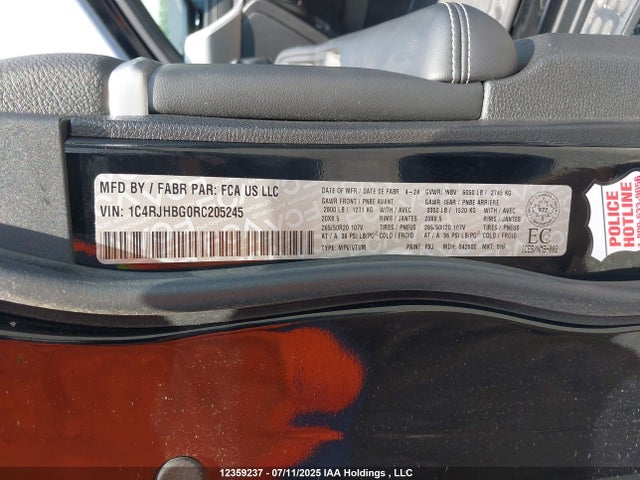 1C4RJHBG0RC205245 Jeep 2024