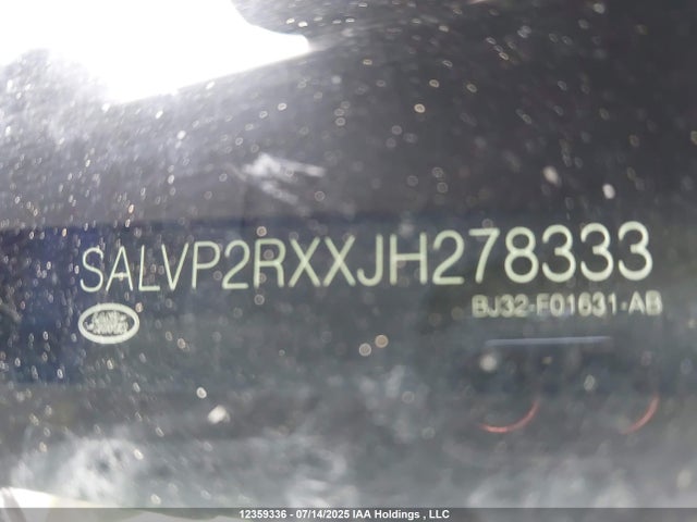 SALVP2RXXJH278333 Land Rover aj20p