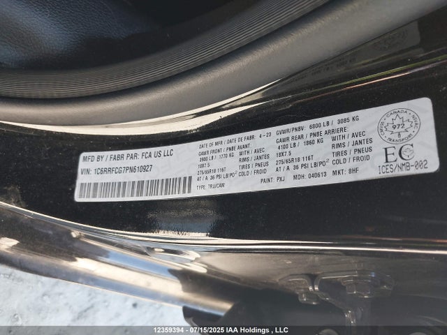 RAM 1500 2023 1C6RRFCG7PN610927 Image 9