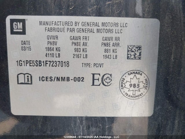1G1PE5SB1F7237018 Chevrolet LUV