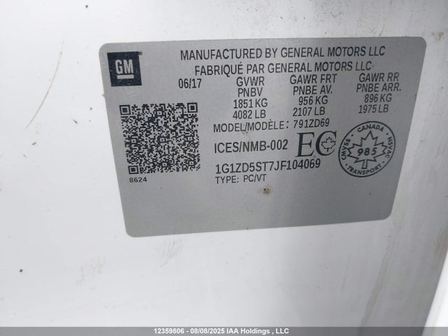 Chevrolet lfv - direct injection, variable valve timing, gen 1 2018 1G1ZD5ST7JF104069 Image 18