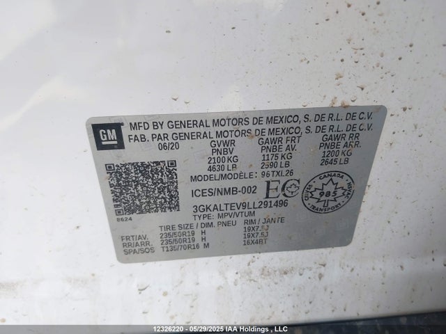 3GKALTEV9LL291496 GMC lyx