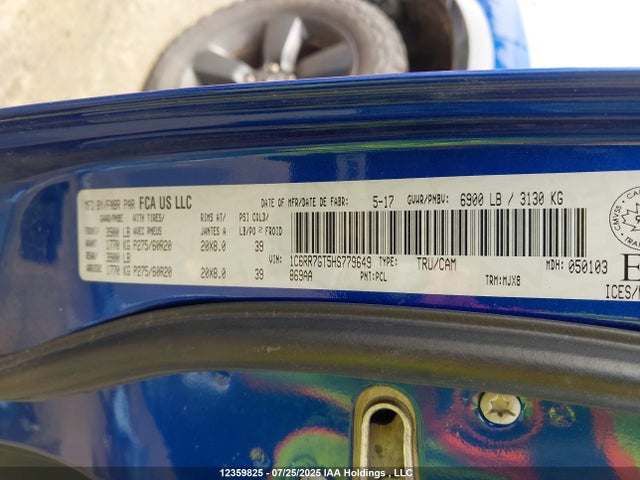 1C6RR7GT5HS779649 RAM 1500