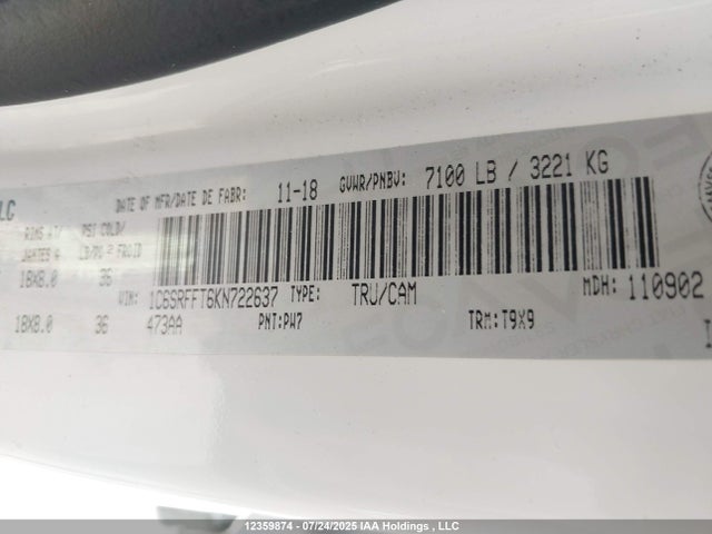 1C6SRFFT6KN722637 RAM 1500