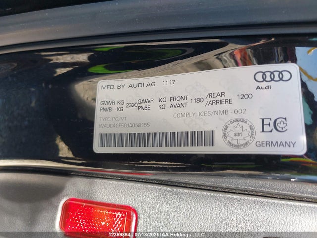 Audi 2018 2018 WAUC4CF50JA058155 Image 18