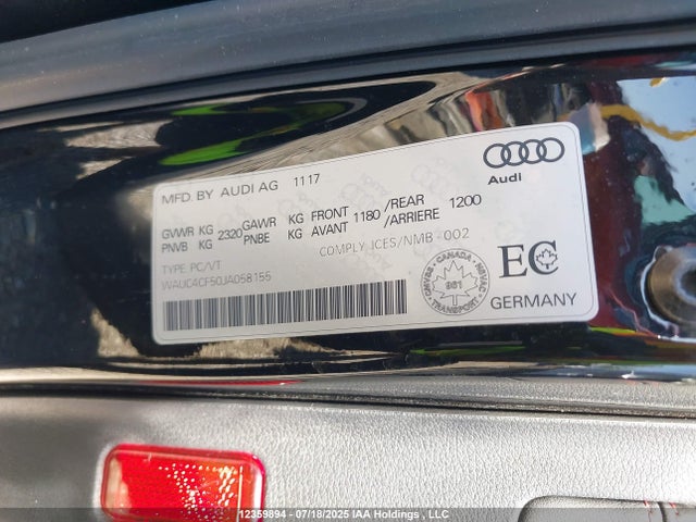 Audi 2018 2018 WAUC4CF50JA058155 Image 19