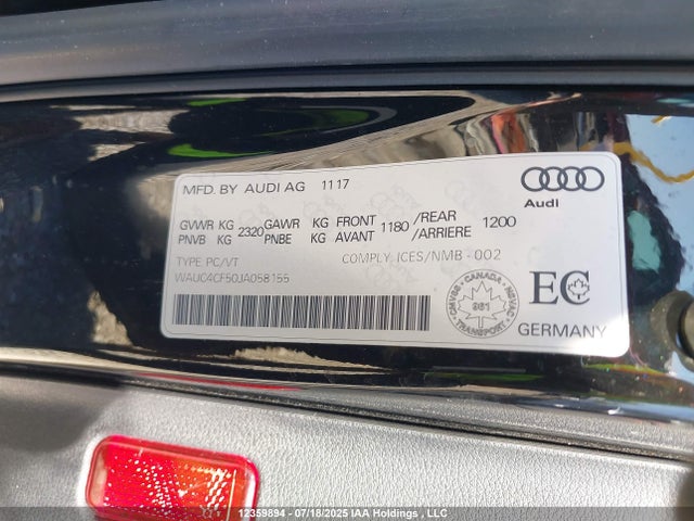 Audi 2018 2018 WAUC4CF50JA058155 Image 9