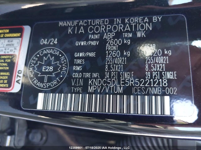 KIA EV6 2024 KNDC5DLE5R5221218 Image 9
