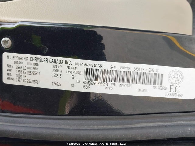 2C4RDGBG4ER286978 Dodge Grand Caravan