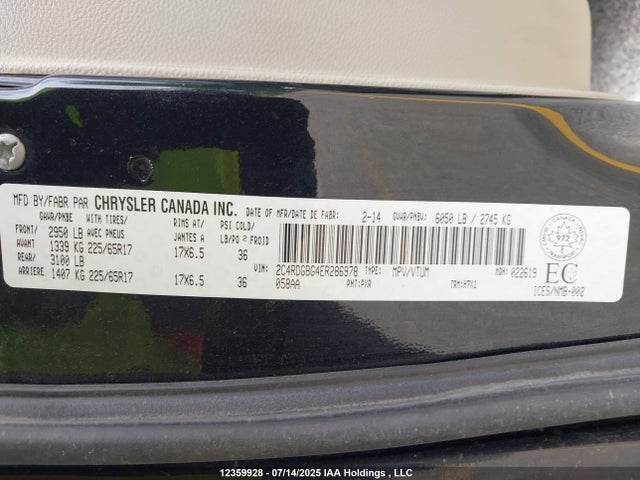2C4RDGBG4ER286978 Dodge Grand Caravan