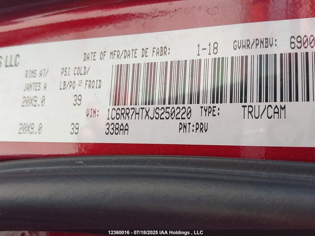 RAM 1500 2018 1C6RR7HTXJS250220 Image 9