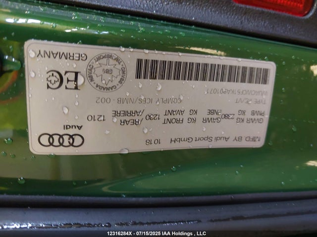 WUACWCF51KA901071 Audi RS 5
