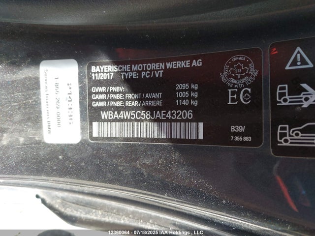 BMW 430I 2018 WBA4W5C58JAE43206 Image 9