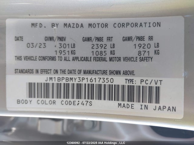 JM1BPBMY3P1617350 Mazda py