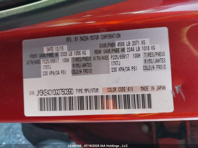 JM3KE4CY0G0750390 Mazda py