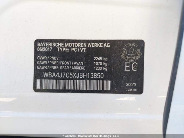 WBA4J7C5XJBH13850 BMW 440i Gran Coupe Xdrive