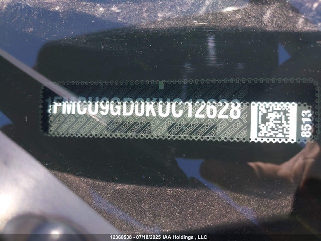 1FMCU9GD0KUC12628 Ford 1.5l gtdi sigma w/premium fuel