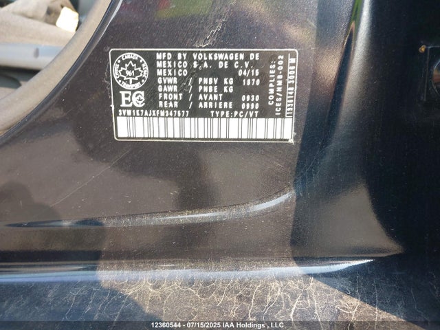 3VW1K7AJXFM347577 Volkswagen Jetta