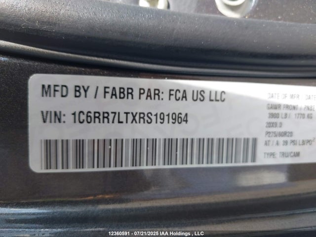 1C6RR7LTXRS191964 RAM 2024